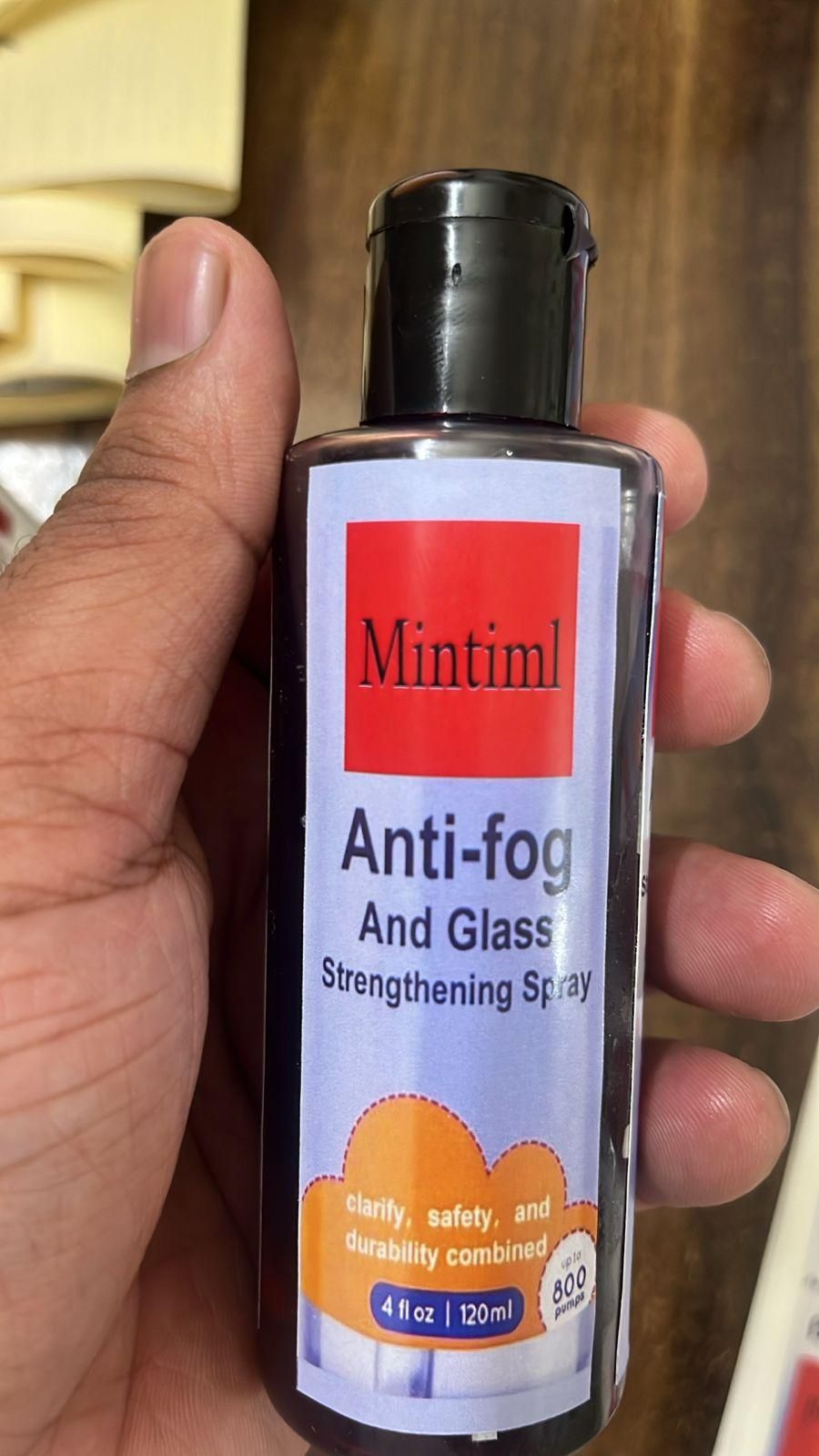 Mintel Anti-Fog & Glass Strengthning Spray 120ML(Pack of 2)