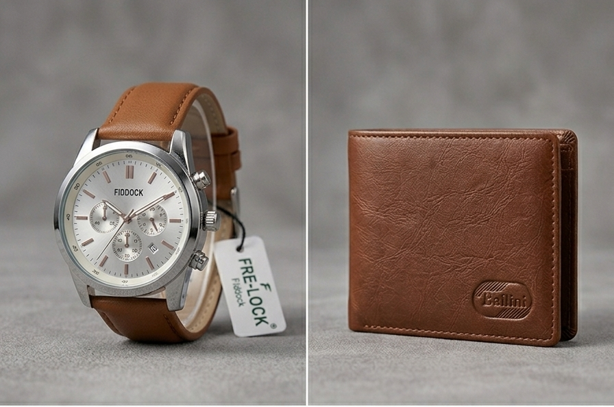 Personalised Executive Men’s Watch & Wallet Gift Set