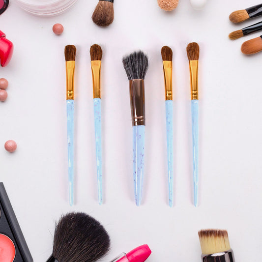 5pc Makeup Brush Tools Kit (5 Pcs Set Mix Color)