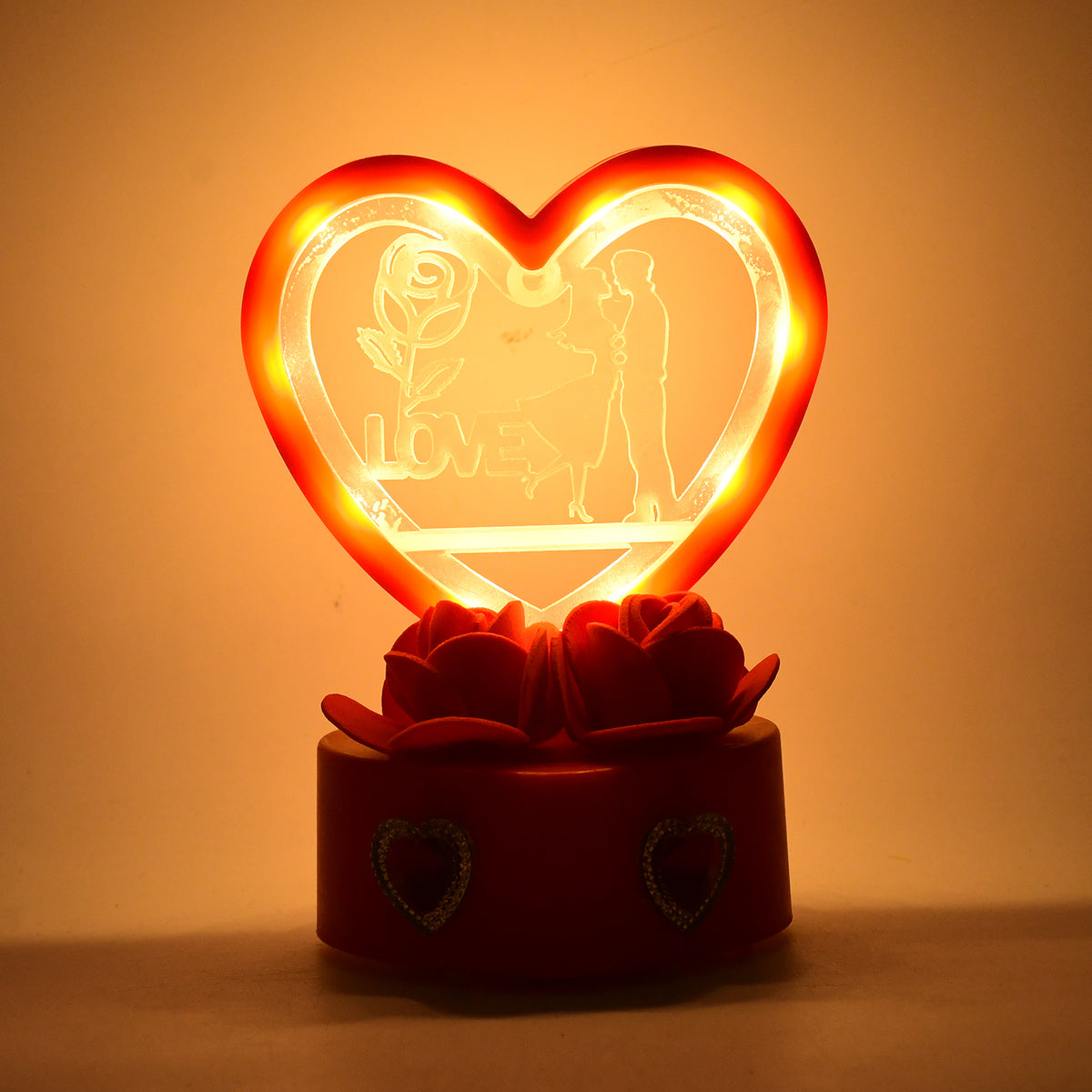 Heart-shaped Love Couple Decorative Showpiece (1 Pc)