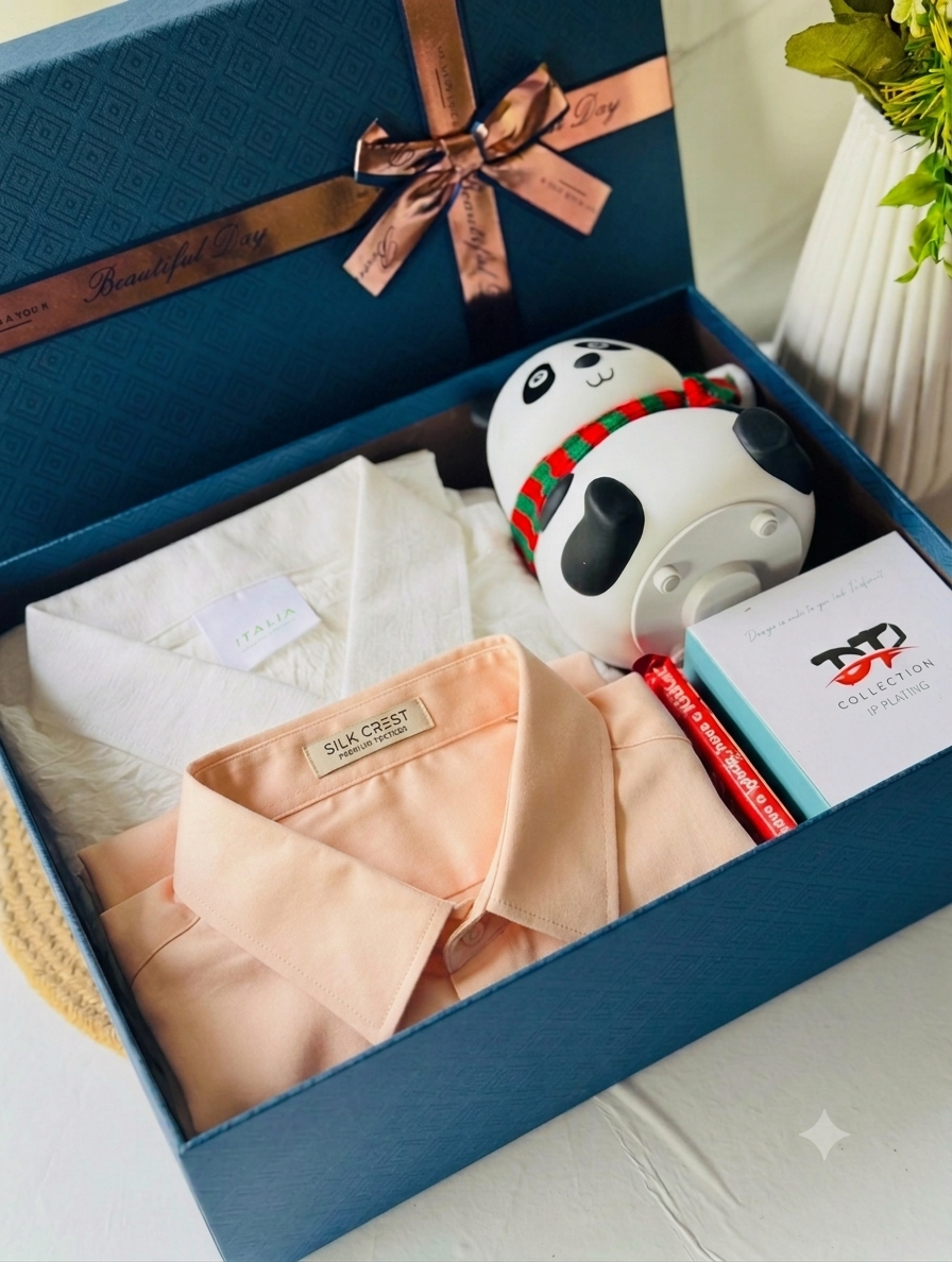 Gentleman’s Dual Shirt & Lifestyle Gift Box — ₹3999