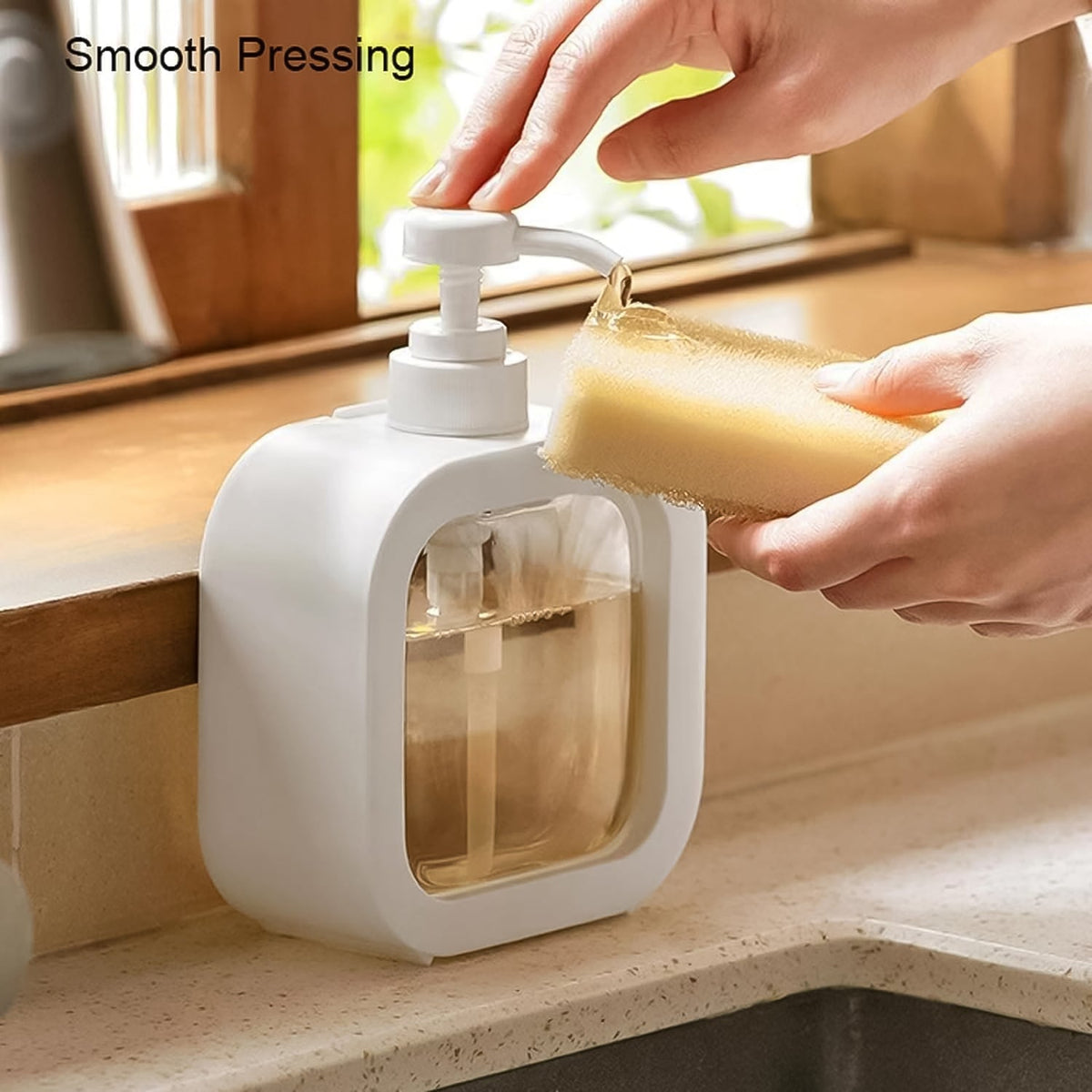Snap Sink Dispenser Plastic Clear Empty Pump Lotion Bottles (1 Set)