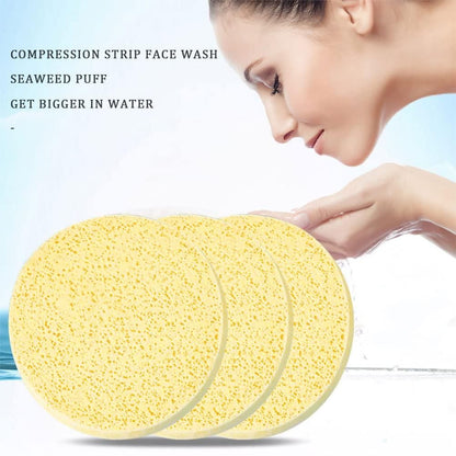 Compressed Facial Sponge, Face Cleansing Sponges with Storage Container