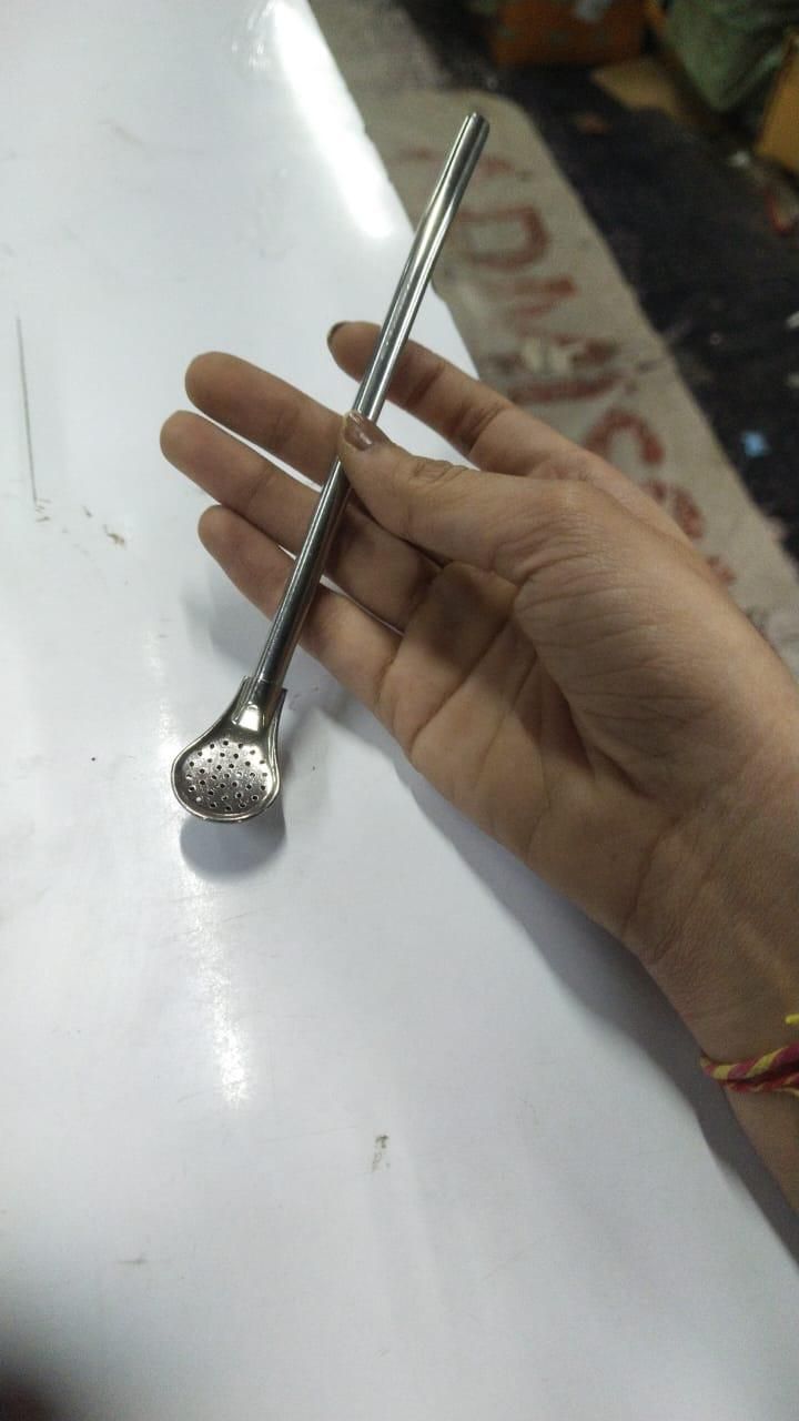 2 in 1 Stainless Steel Drinking Spoon Straws (Pack of 2)