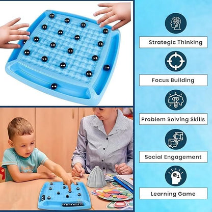 Magnetic Battle Chess Game with 20 Steel Balls  Strategy Board Game for Family