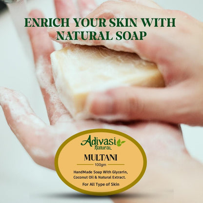 Multani Mitti handmade soap with Multani Mitti for remove pimple marks