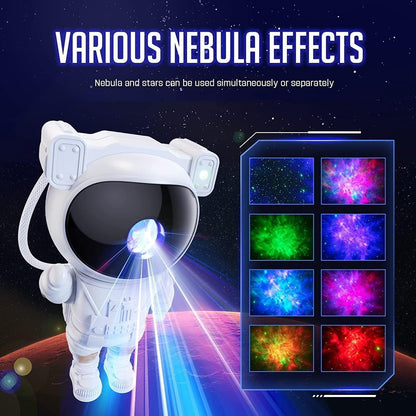 Astronaut Galaxy Projector - 360 degree Magnetic Head Rotation, Remote Control