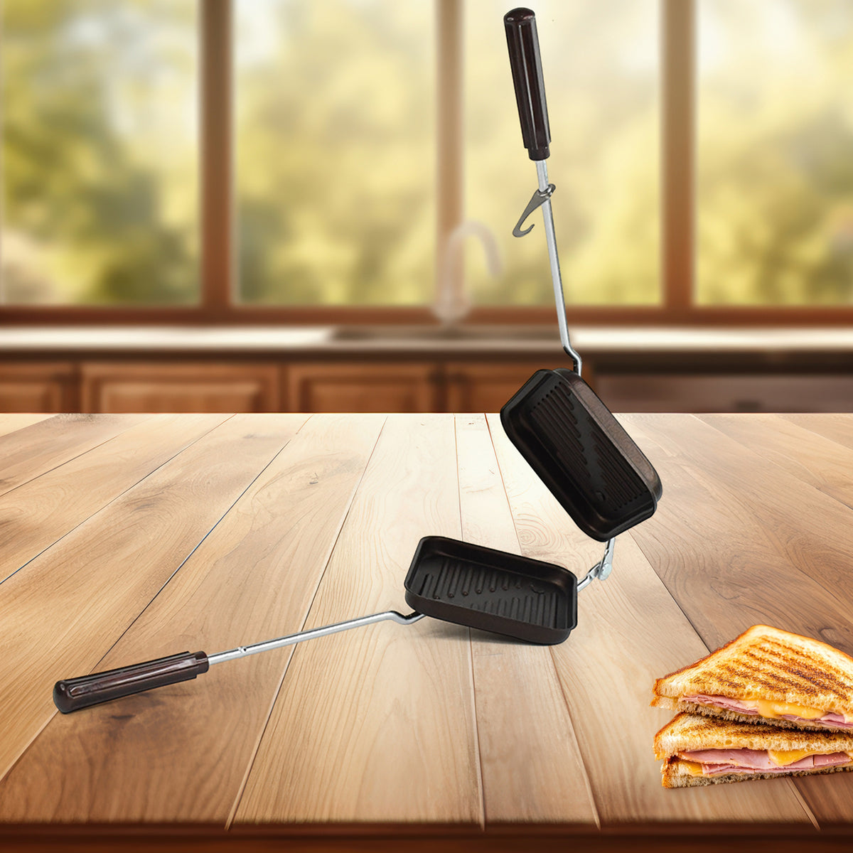 Apex Heavy Gauge Aluminium Grill Sandwich Toaster