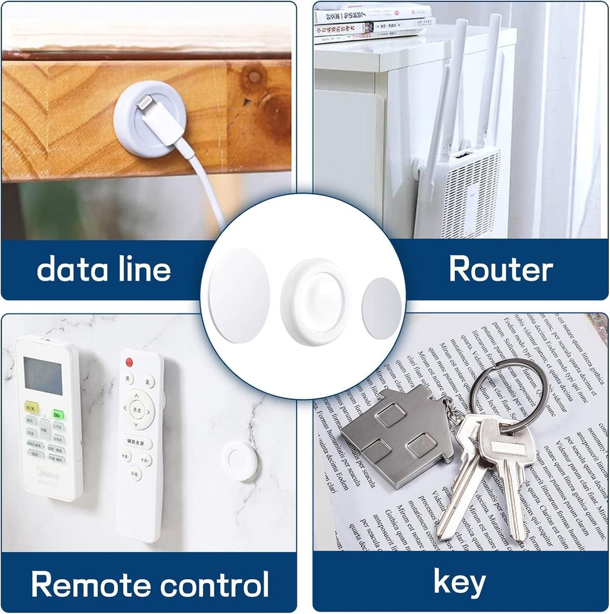 Magnetic Remote Control Holder (Pack of 4)