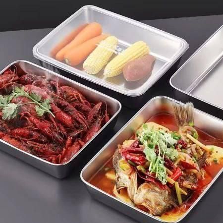 Non Stick Baking Pan Food Storage Box with Cover Pack of 2