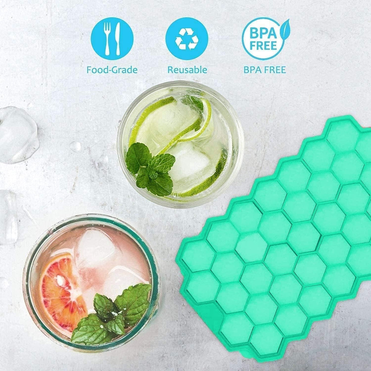 Ice Cube Maker Tray (Pack of 2)