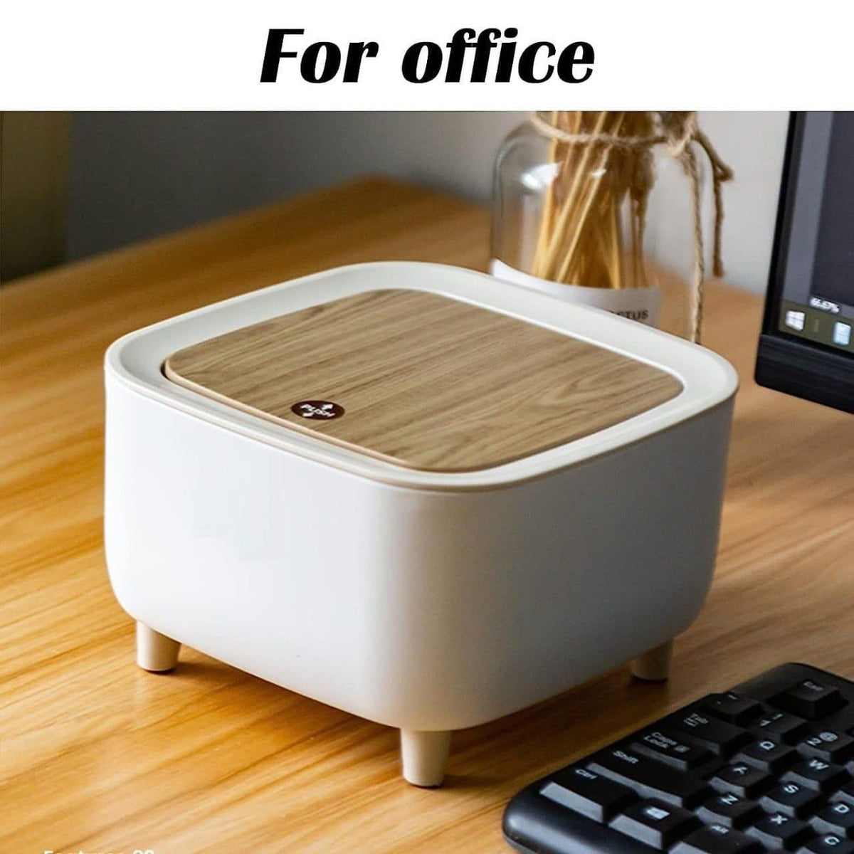 Classy Desktop Push Button Trash Bin