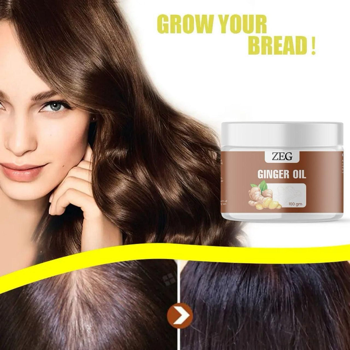 ZEG GINGER OIL 100GM 100% Natural Multipurpose Oil for Hair, Skin & Body (Pack of 2)