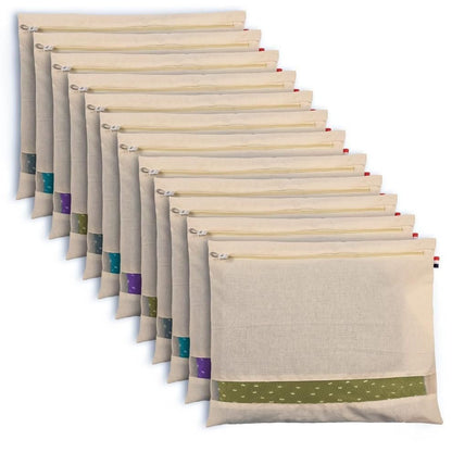 Cotton Saree Bags-Covers (Pack of 10)