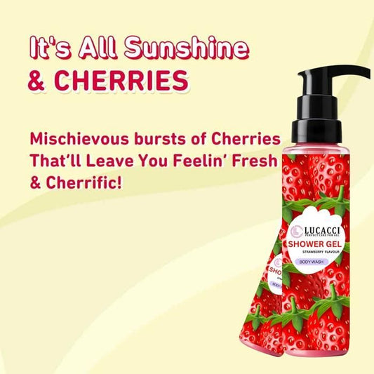 Lucacci Strawberry Herbals Shower Gel, Body Wash100ml