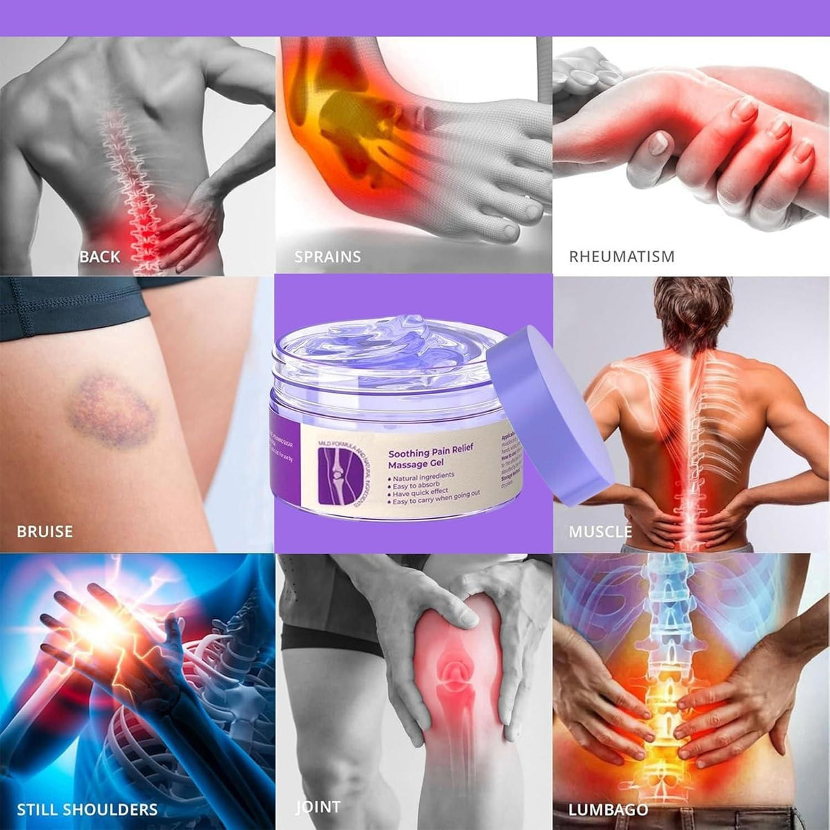 Smoothing Pain Relief Massage Gel (Pack of 2)
