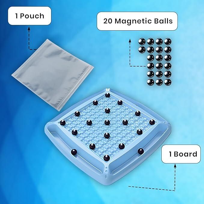 Magnetic Battle Chess Game with 20 Steel Balls Strategy Board Game for Family