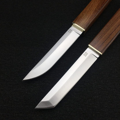 Wooden 2 IN 1 Kitchen Knife Set Stainless Steel Blade