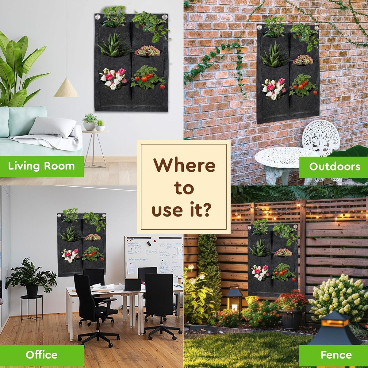Vertical Hanging Wall Planter for Balcony�/Indoors