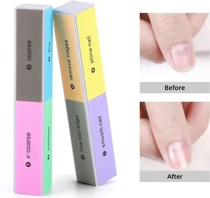 Nail Files for Natural and Acrylic Nails (Multicolour)