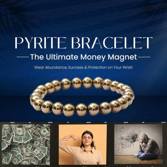 Golden Pyrite Bracelet - 8mm Beads