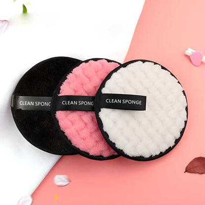 Microfiber Reusable Makeup Removal Sponge Pads For Deep Cleansing
