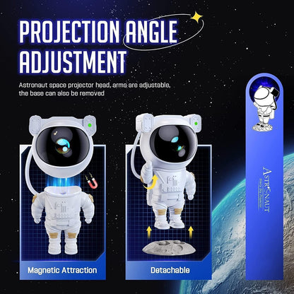 Astronaut Galaxy Projector - 360 degree Magnetic Head Rotation, Remote Control