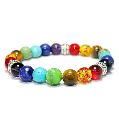 Classic 7 Beads Bracelet Natural Agates Bracelets Jewellery(Pack Of 2)