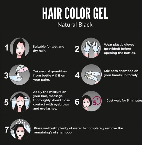 Hair Color Gel - 100% Gray Hair Coverage