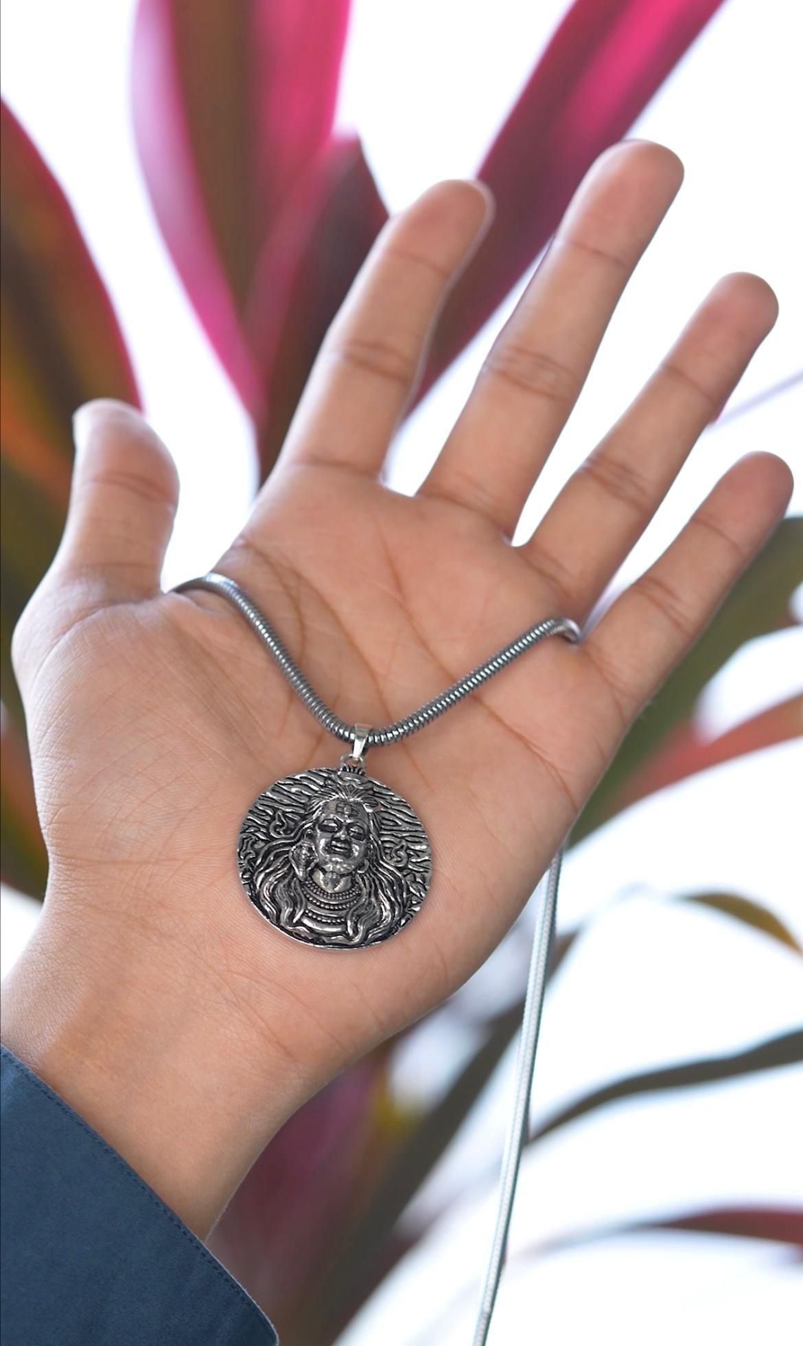Lord Shiv Pendant with Snake Chain