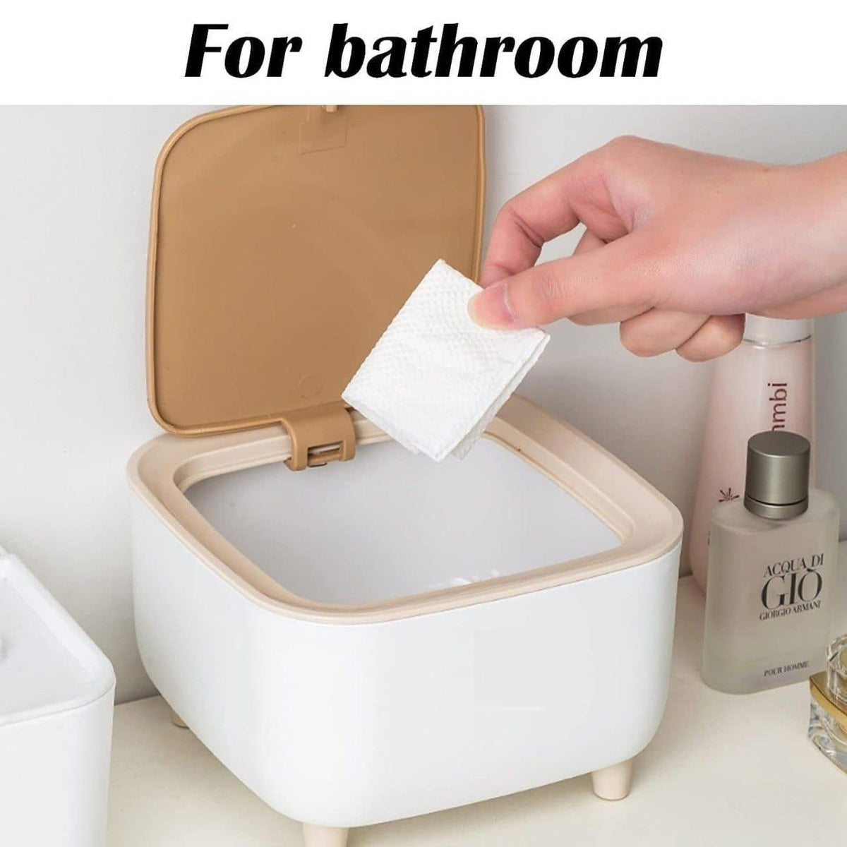 Classy Desktop Push Button Trash Bin