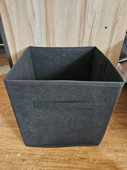 Storage Basket Fabric Drawers Organizer Box Bin Open Design Black