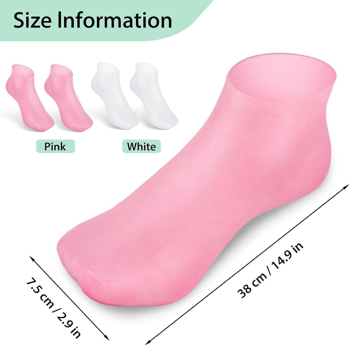 Silicon Moisturizing Socks Anti Slip Aloe Socks for Dry Cracked Feet Women (Pack of 2 Pair)
