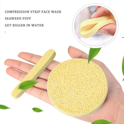 Compressed Facial Sponge, Face Cleansing Sponges with Storage Container