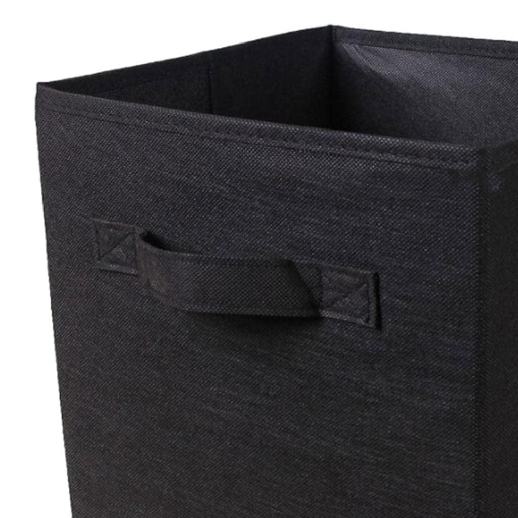 Storage Basket Fabric Drawers Organizer Box Bin Open Design Black