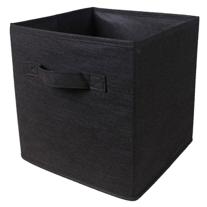 Storage Basket Fabric Drawers Organizer Box Bin Open Design Black