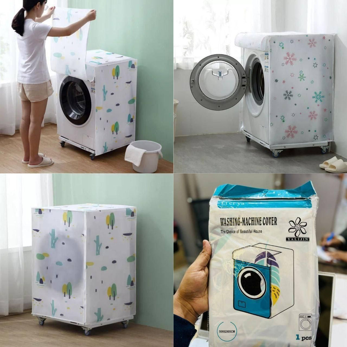 Home Organisation Folding Washing Machine Cover Pack of 2