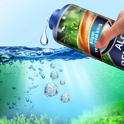 Algae Remover Fish Tank Removes Green Algae Fish Pond Algaecide Moss Removal (Pack of 2)