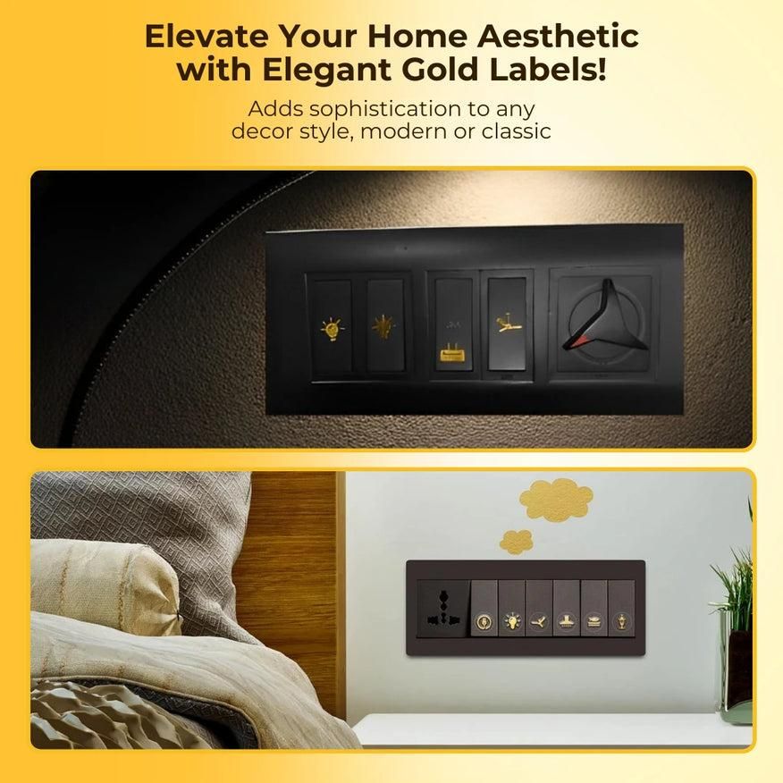 Gold Switch Stickers
