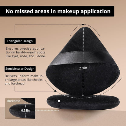 Triangle Powder Puffs for Face Powder Makeup Puff for Loose