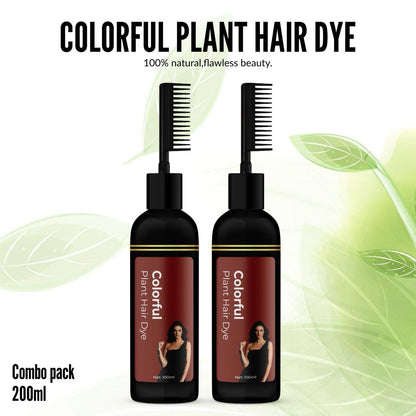 Revitalize Your Hair with Colorful Plant Hair Dye 100ml Comb Shampoo
