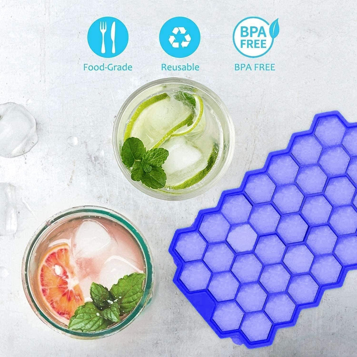 Ice Cube Maker Tray (Pack of 2)