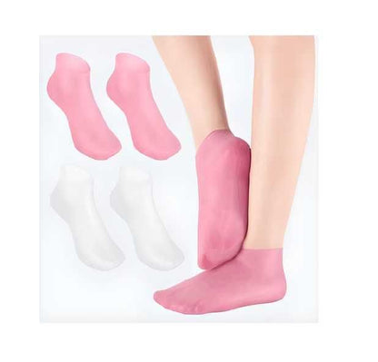 Silicon Moisturizing Socks Anti Slip Aloe Socks for Dry Cracked Feet Women (Pack of 2 Pair)