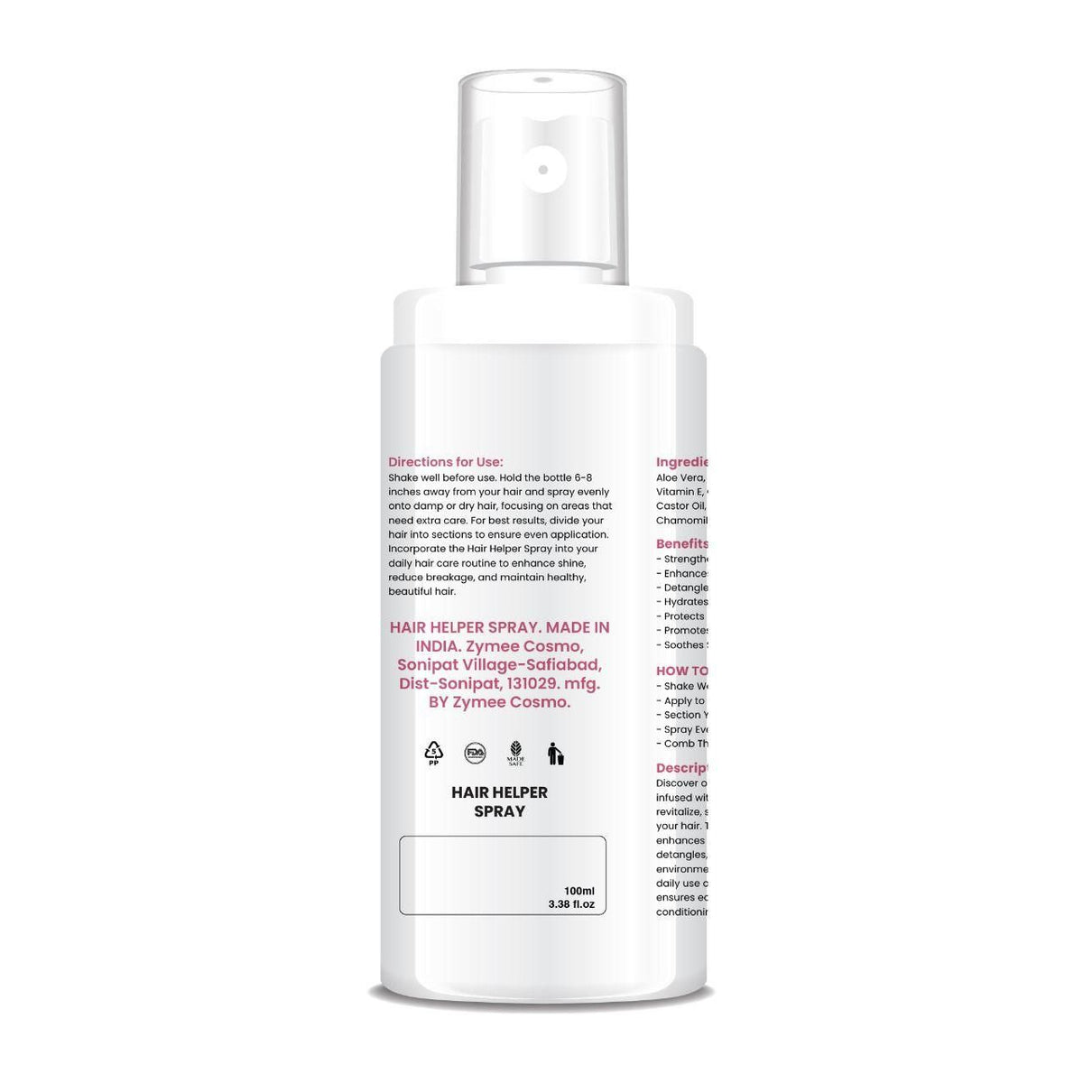 Hair Helper Spray For Hair Growth And Enhancer 100ml