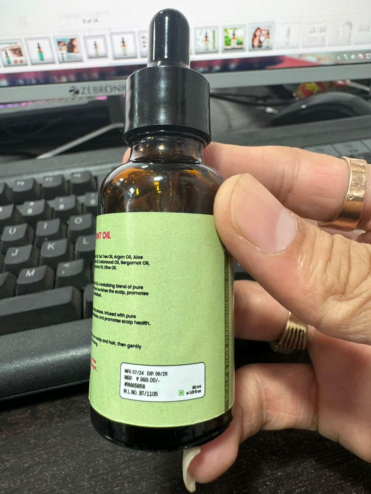 Rosemary Mint Scalp & Hair Strengthening Oil 30ml