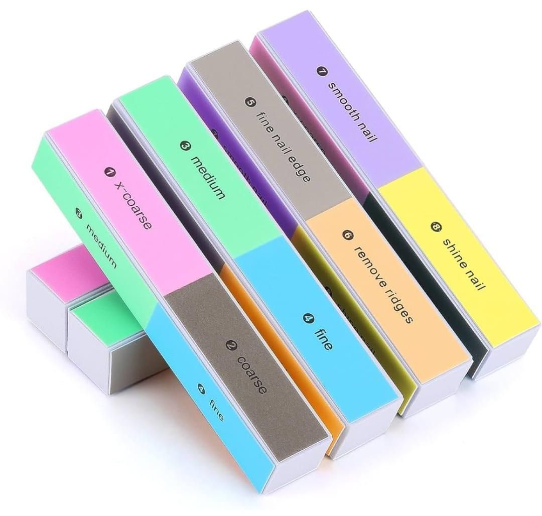 Nail Files for Natural and Acrylic Nails (Multicolour)