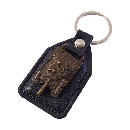 Premium Military Tank Design Leather Finish Keychain (1 Pc)