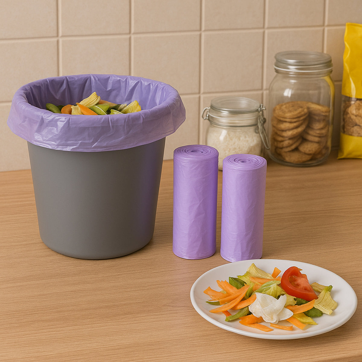 High-quality Garbage Bags 50x60 Cm (Mix Color  2 Pc)