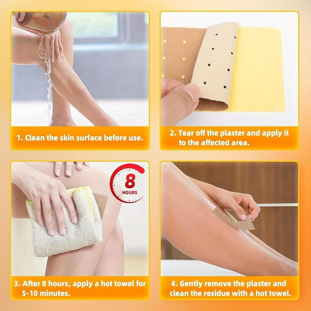 10 pcs Super Strength Herbal Heat Patches