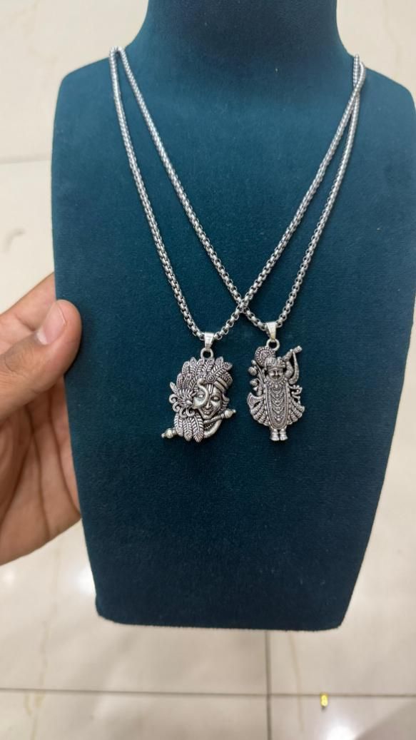 Krishna & Shreenathji Pendant with Chain Buy 1 Get 1 Free